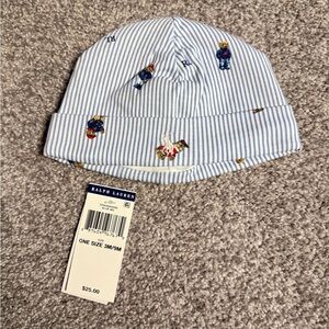 Ralph Lauren Kids Blue Striped Hat